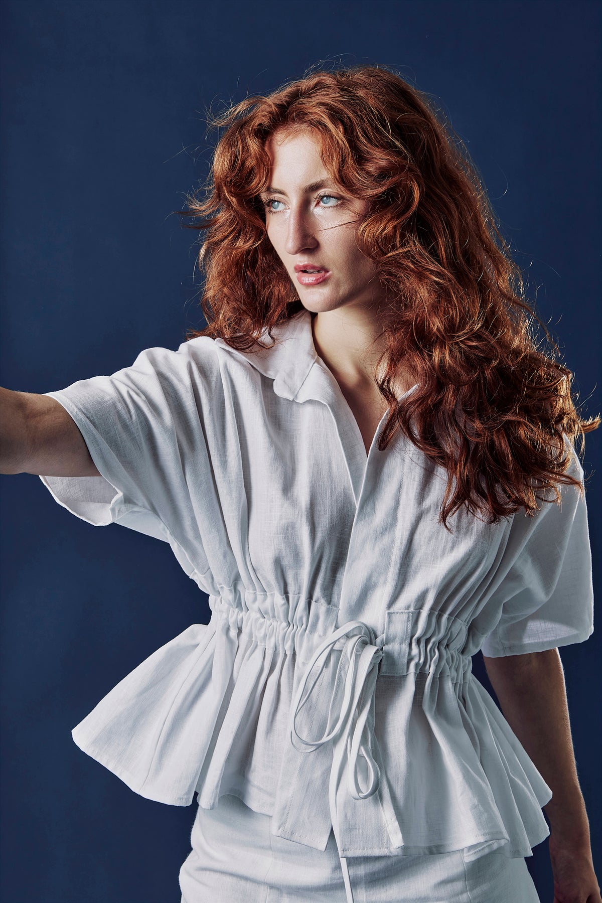 Cropped Valerian Shirt in White