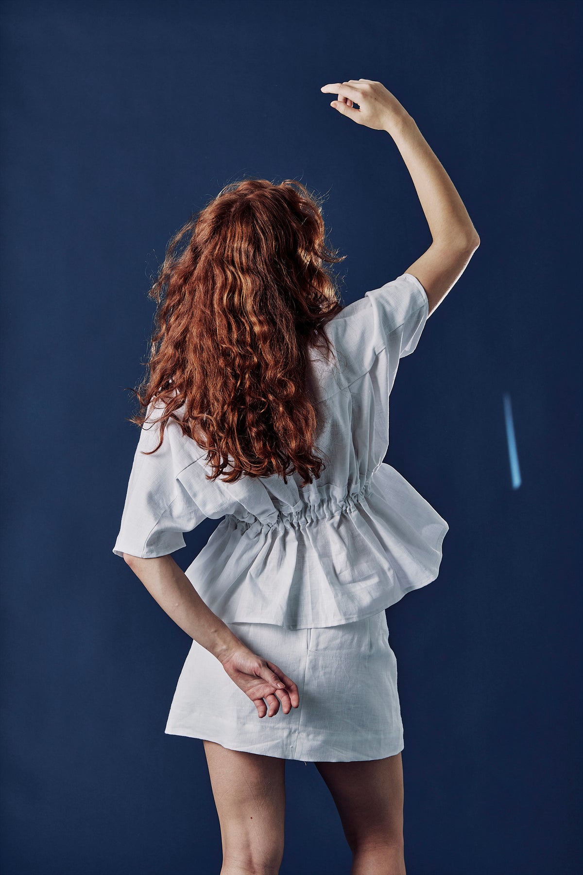Cropped Valerian Shirt in White